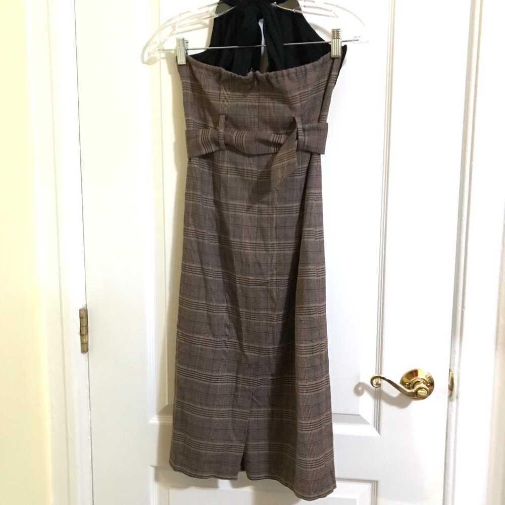 Retro Plaid Pencil Wiggle Dress - Picture 2 of 7